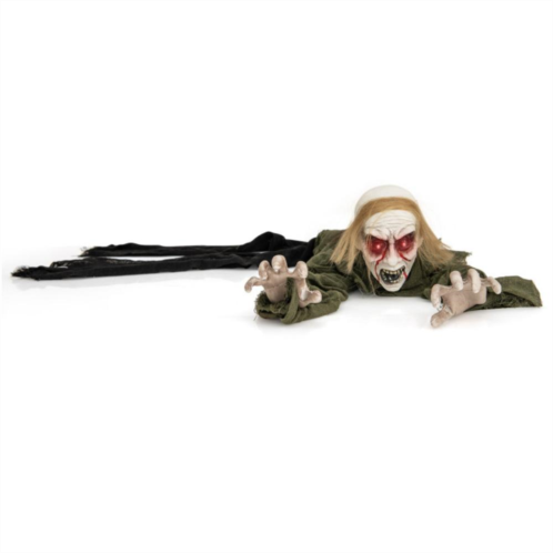 Hivvago halloween groundbreaker climbing zombie with light up eyes and creepy sound