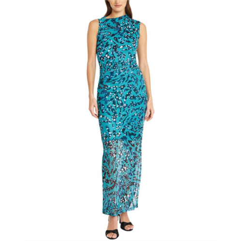 Donna Morgan wet power mesh maxi dress