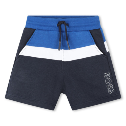 BOSS navy logo shorts