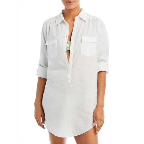 Aqua Swim womens collared long cover-up