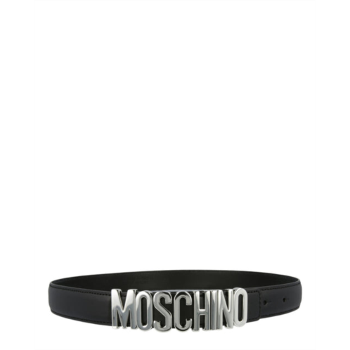 Moschino logo lettering leather belt