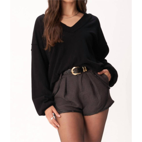 PROJECT SOCIAL T arya v neck sweatshirt in black