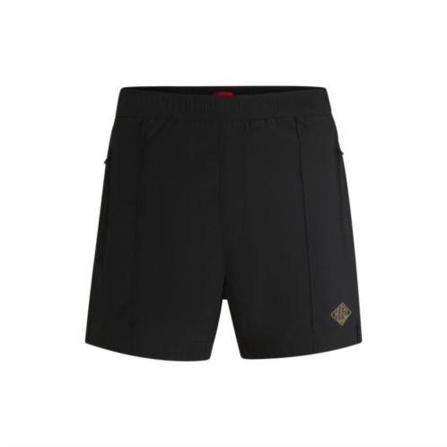 HUGO poplin shorts with logo print