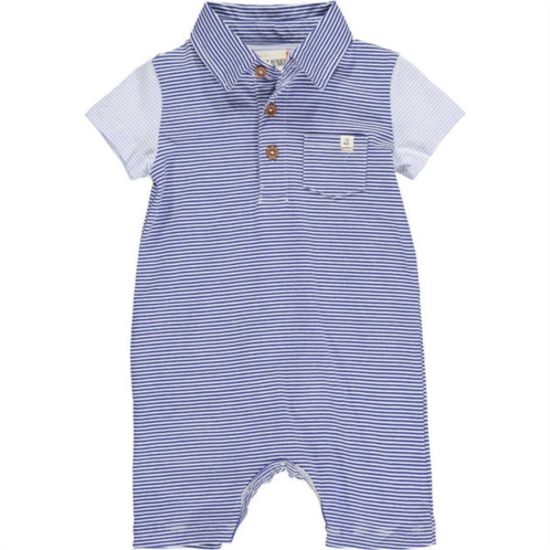 ME & HENRY baby boys saltash romper in blue stripe