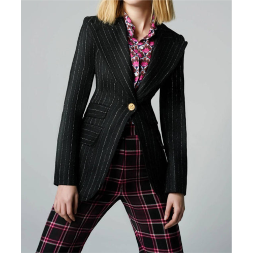 Smythe birkin blazer in black/white pinstripe