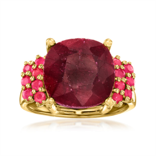 Ross-Simons ruby ring in 18kt gold over sterling