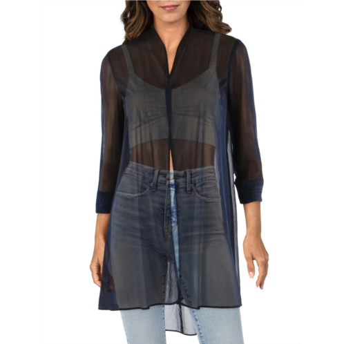 R&M Richards womens mesh sheer duster blazer