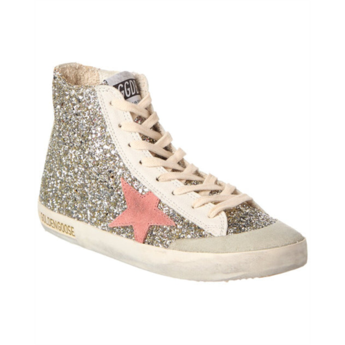 Golden Goose francy penstar glitter & leather sneaker