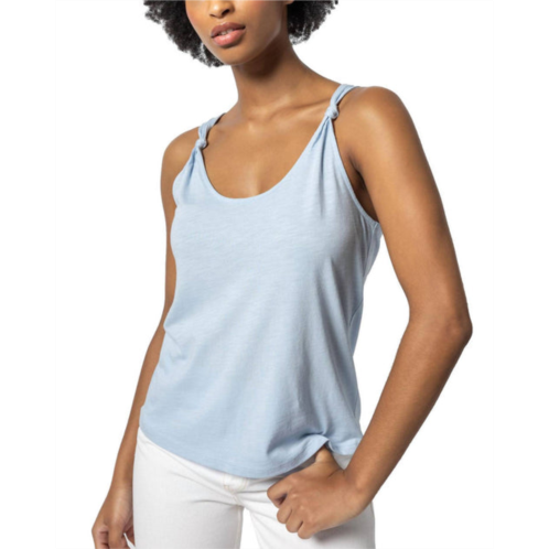 Lilla P knot strap tank top in crystal