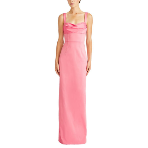 ML Monique Lhuillier marina faille maxi dress