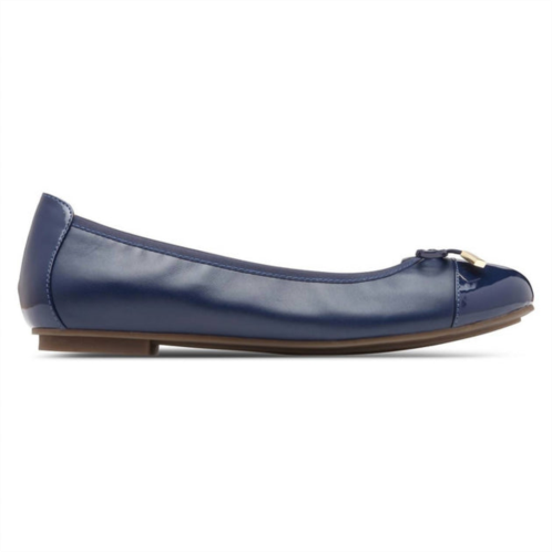 VIONIC minna ballet flat - narrow width in navy nappa leather