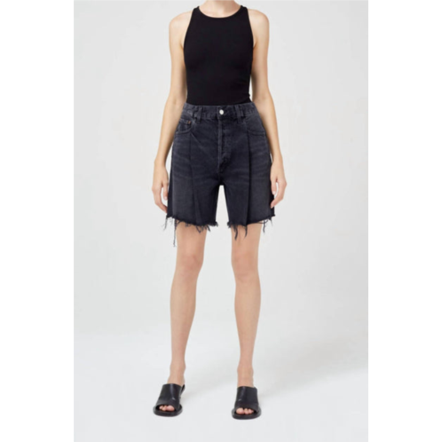 AGOLDE fold waistband shorts in conduct