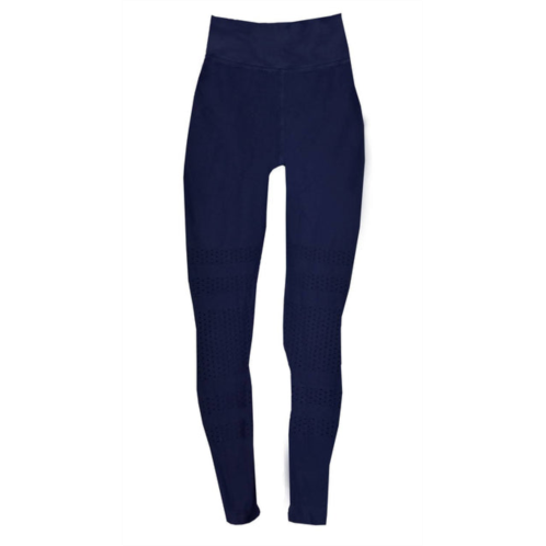 Phat Buddha women textured capri high rise leggings in blue