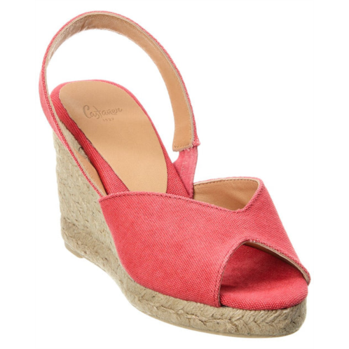 Castaner brisa canvas slingback wedge sandal