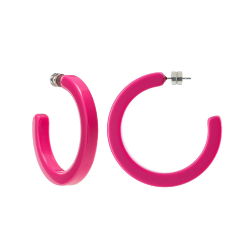 MACHETE midi hoops in neon pink