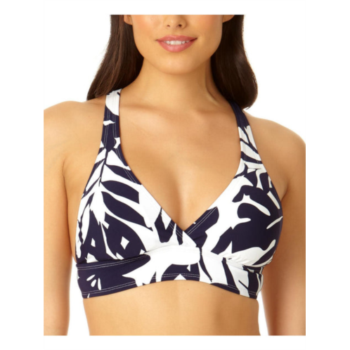 Anne Cole womens printed cross-back bikini swim top