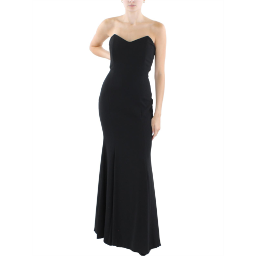 Donna Karan womens strapless crepe evening dress