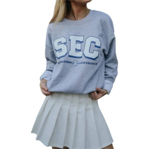 CHARLIE SOUTHERN sec logo retro sweatshirt in grey