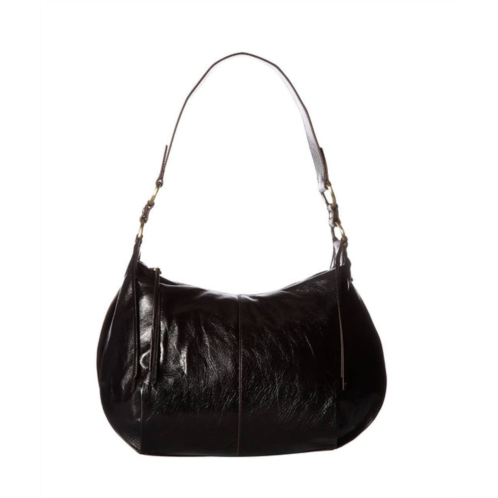 HOBO lennox leather shoulder bag in black