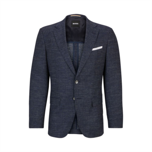 BOSS slim-fit jacket in a patterned wool blend