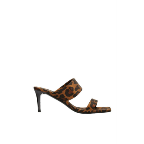 Pedro garcia womens italica heel in leopard satin