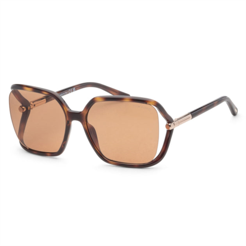 Tom Ford womens 60mm dark havana sunglasses