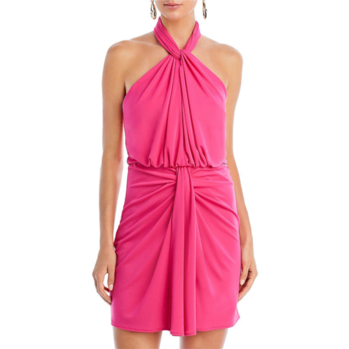 Cinq a Sept kaily womens blouson mini halter dress