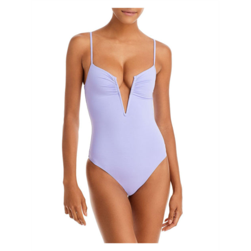 L Space roxanne womens plunge split neck one-piece swimsuit