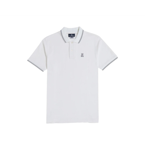 Psycho Bunny logan polo white mens shirt b6k136s1pc-wht