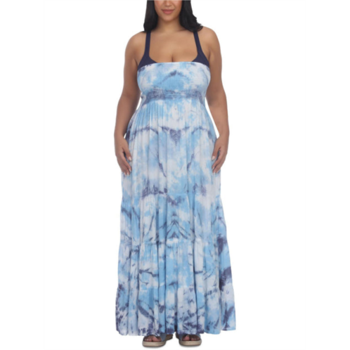 Raviya plus womens tie-dye strapless cover-up