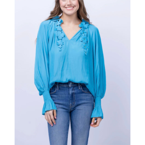 Ramy Brook emelia top in calypso blue