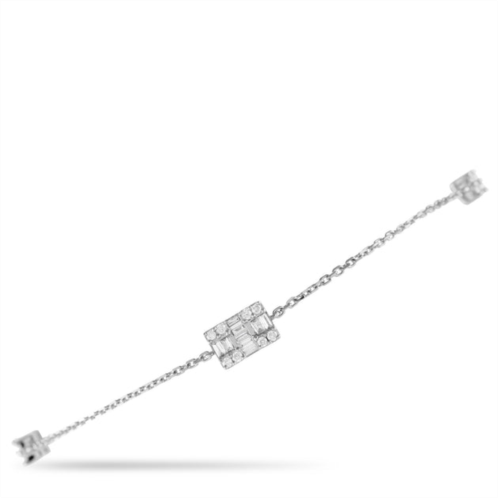 Non Branded lb exclusive 14k white gold 0.25ct diamond station bracelet br09825-w