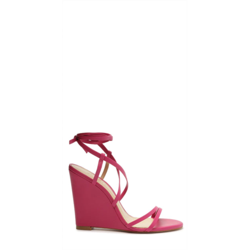 SCHUTZ deonne wedge sandals in hot pink