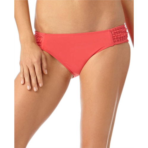 Anne Cole lace crochet tab side bikini bottom in watermelon