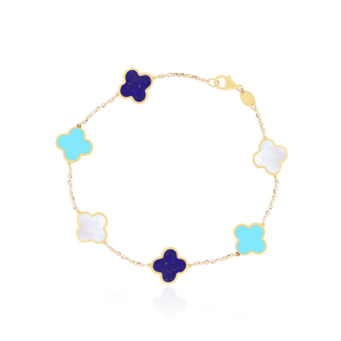 The Lovery small blue mixed clover bracelet