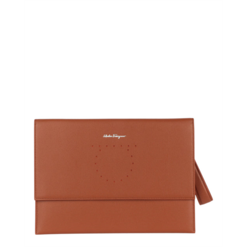 Salvatore Ferragamo leather clutch bag