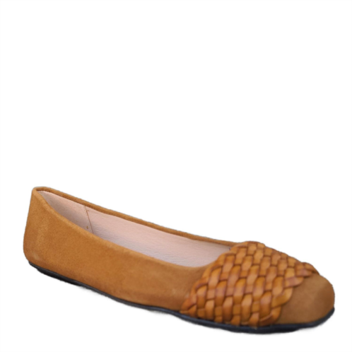 French Sole womens via braid flat in tan