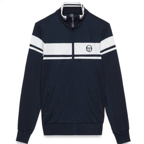 Sergio Tacchini mens zip-up track jacket in navy/white