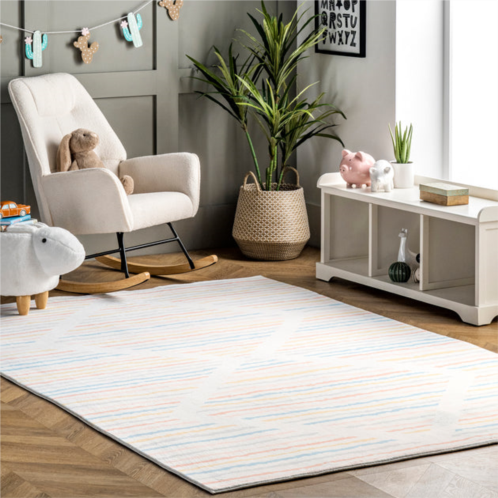 NuLOOM alise kids striped nursery or playroom area rug