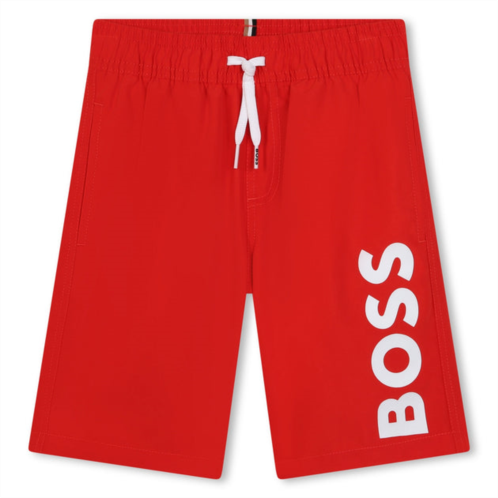 BOSS red swim shorts