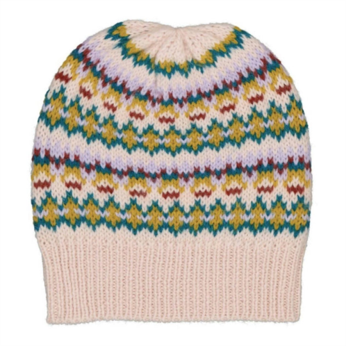 Hello Simone kids pims hat in fair isle ecru