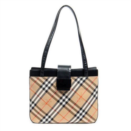 Burberry square slip pocket shoulder tote