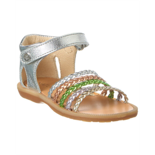 Naturino rubino metallic leather sandal