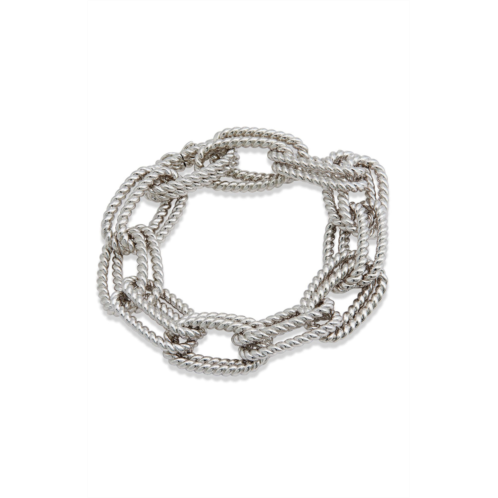 SAVVY CIE JEWELS rhodium plated double link bracelet