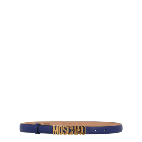 Moschino logo leather belt