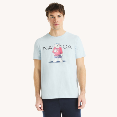 Nautica mens polar bear graphic t-shirt