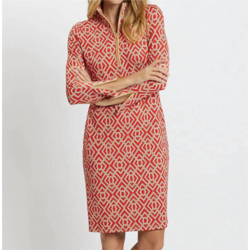 JUDE CONNALLY anna dress in garden lattice paprika