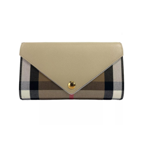 Burberry hannah small house check coca leather crossbodybag