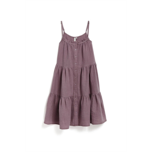 Tractr kids tiered dress in purple