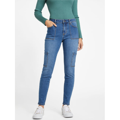 Guess Factory gianna mid-rise cargo skinny jeans